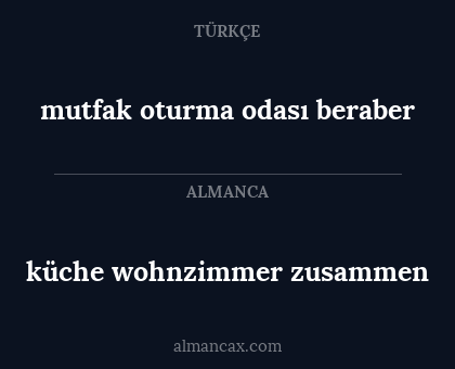 küche wohnzimmer zusammen - mutfak oturma odası beraber