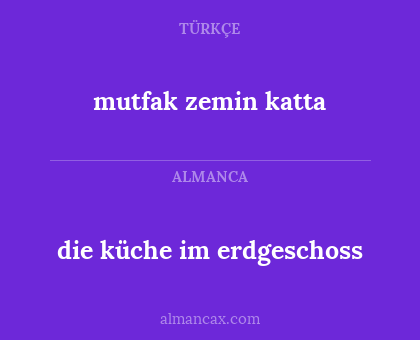 die küche im erdgeschoss - mutfak zemin katta