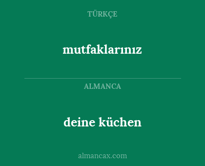 mutfaklarınız - deine küchen
