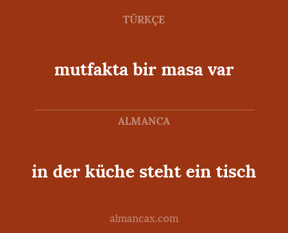 in der küche steht ein tisch - mutfakta bir masa var