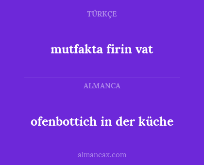 ofenbottich in der küche - mutfakta firin vat