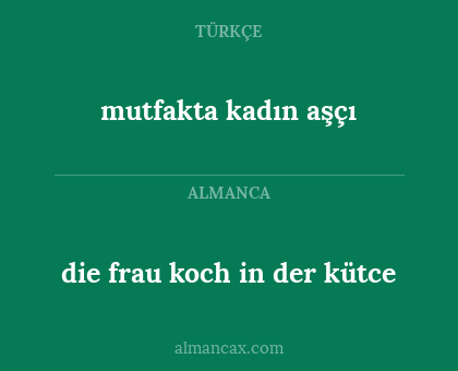 mutfakta kadın aşçı - die frau koch in der kütce