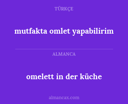 mutfakta omlet yapabilirim - omelett in der küche