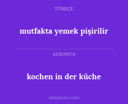 kochen in der küche - mutfakta yemek pişirilir