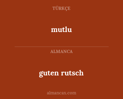 mutlu - guten rutsch