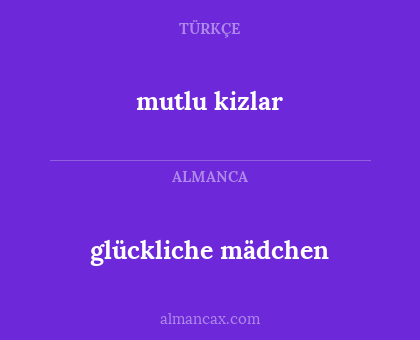 mutlu kizlar - glückliche mädchen