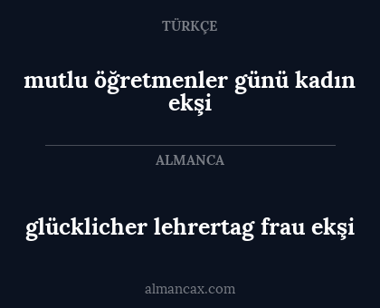 glücklicher lehrertag frau ekşi - mutlu öğretmenler günü kadın ekşi