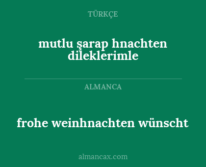 mutlu şarap hnachten dileklerimle - frohe weinhnachten wünscht