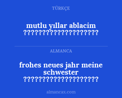 frohes neues jahr meine schwester ???????????????????? - mutlu yıllar ablacim ????????????????????