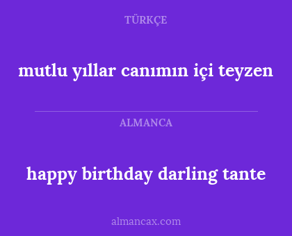 happy birthday darling tante - mutlu yıllar canımın içi teyzen