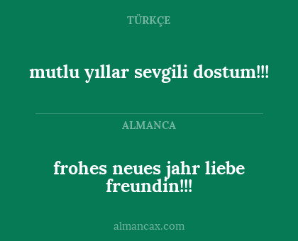 frohes neues jahr liebe freundin!!! - mutlu yıllar sevgili dostum!!!