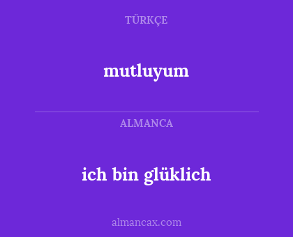 mutluyum - ich bin glüklich
