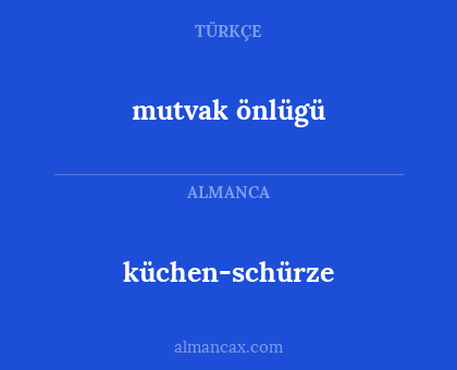 küchen-schürze - mutvak önlügü
