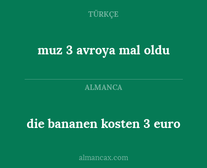 muz 3 avroya mal oldu - die bananen kosten 3 euro
