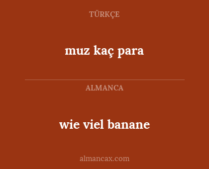 muz kaç para - wie viel banane