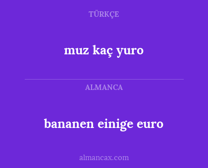 bananen einige euro - muz kaç yuro