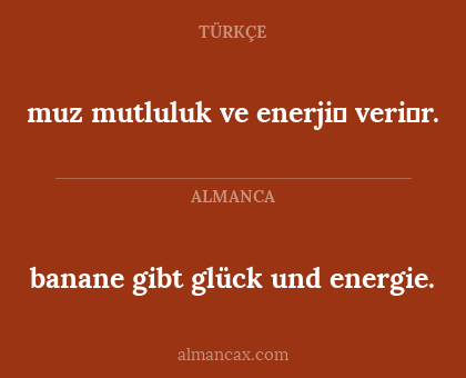 banane gibt glück und energie. - muz mutluluk ve enerji̇ veri̇r.