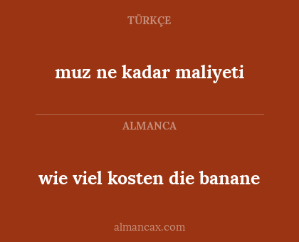 muz ne kadar maliyeti - wie viel kosten die banane
