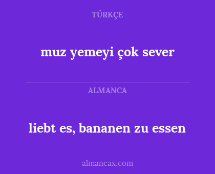 liebt es, bananen zu essen - muz yemeyi çok sever