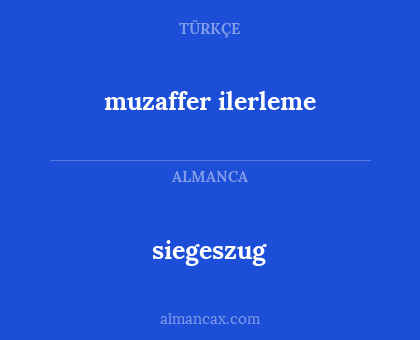 muzaffer ilerleme - siegeszug