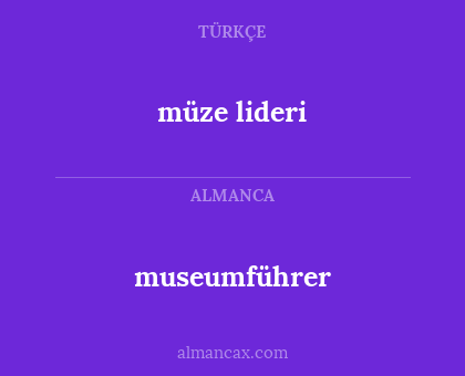 museumführer - müze lideri