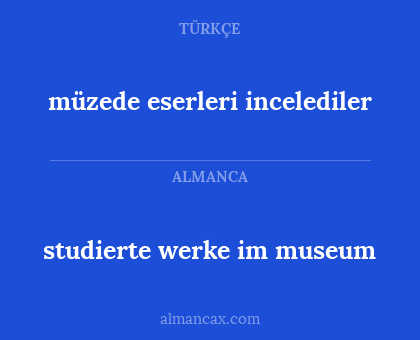 studierte werke im museum - müzede eserleri incelediler
