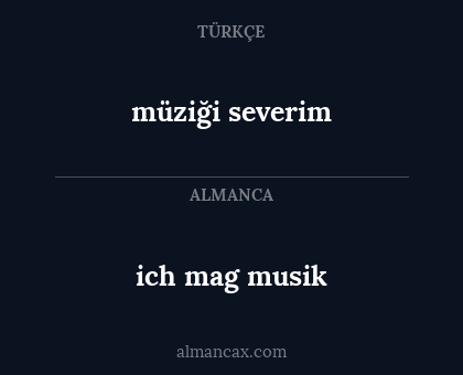 müziği severim - ich mag musik