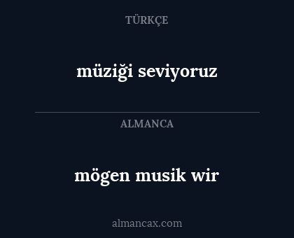 müziği seviyoruz - mögen musik wir