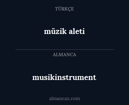 musikinstrument - müzik aleti