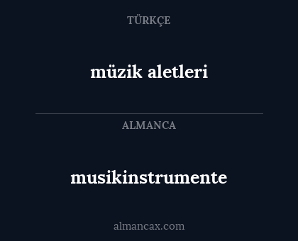 musikinstrumente - müzik aletleri