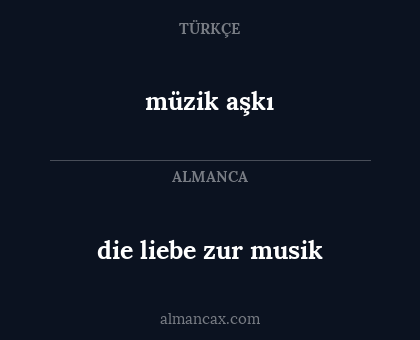 müzik aşkı - die liebe zur musik