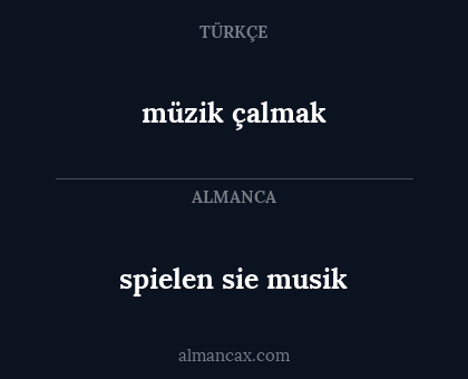 spielen sie musik - müzik çalmak