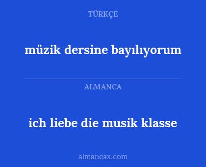 ich liebe die musik klasse - müzik dersine bayılıyorum