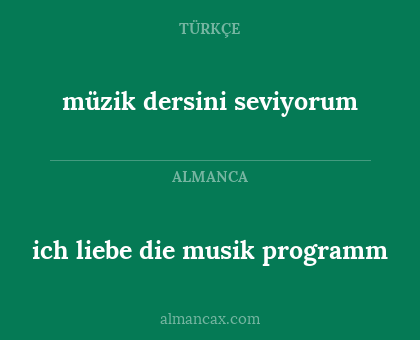 ich liebe die musik programm - müzik dersini seviyorum