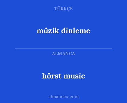 hörst music - müzik dinleme