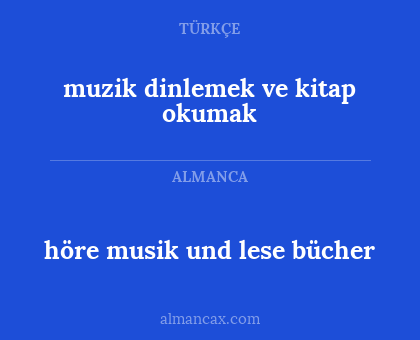 höre musik und lese bücher - muzik dinlemek ve kitap okumak