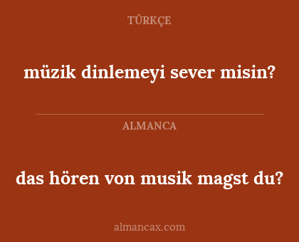 müzik dinlemeyi sever misin? - das hören von musik magst du?
