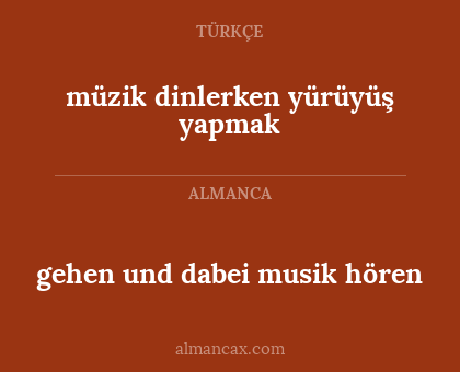 gehen und dabei musik hören - müzik dinlerken yürüyüş yapmak