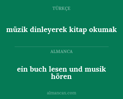 ein buch lesen und musik hören - müzik dinleyerek kitap okumak