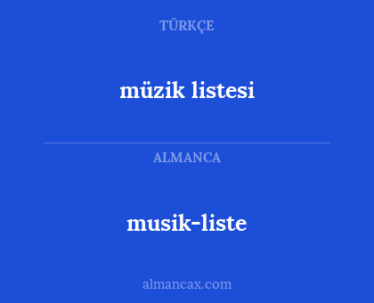 musik-liste - müzik listesi