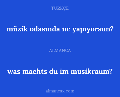 müzik odasında ne yapıyorsun? - was machts du im musikraum?