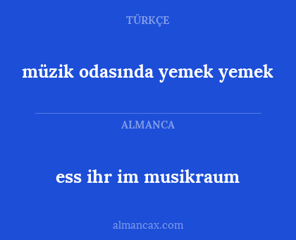 müzik odasında yemek yemek - ess ihr im musikraum