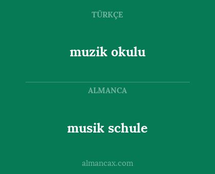 musik schule - muzik okulu