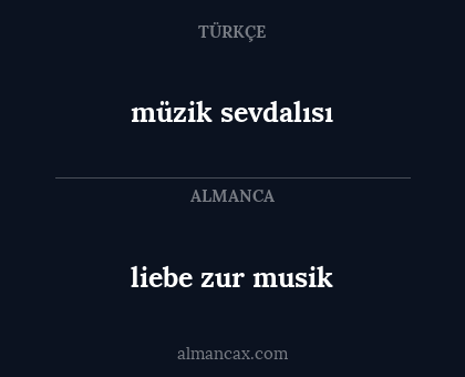 müzik sevdalısı - liebe zur musik