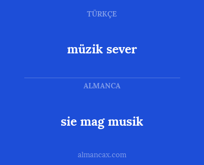 sie mag musik - müzik sever