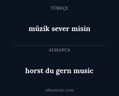 müzik sever misin - horst du gern music