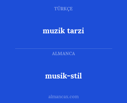 musik-stil - muzik tarzi