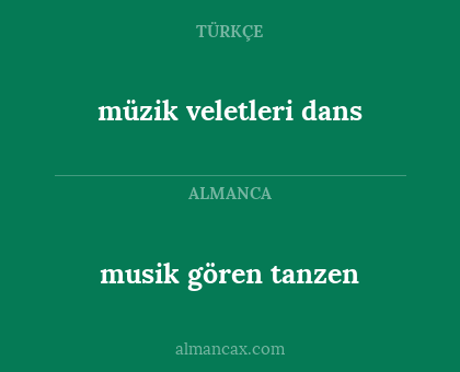 müzik veletleri dans - musik gören tanzen
