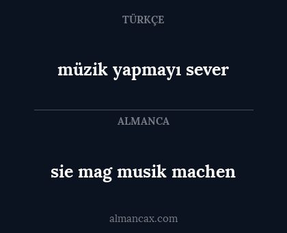 müzik yapmayı sever - sie mag musik machen