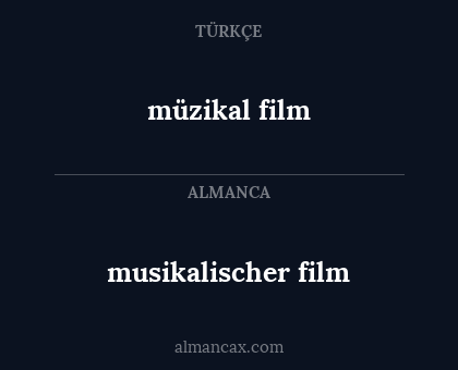 müzikal film - musikalischer film
